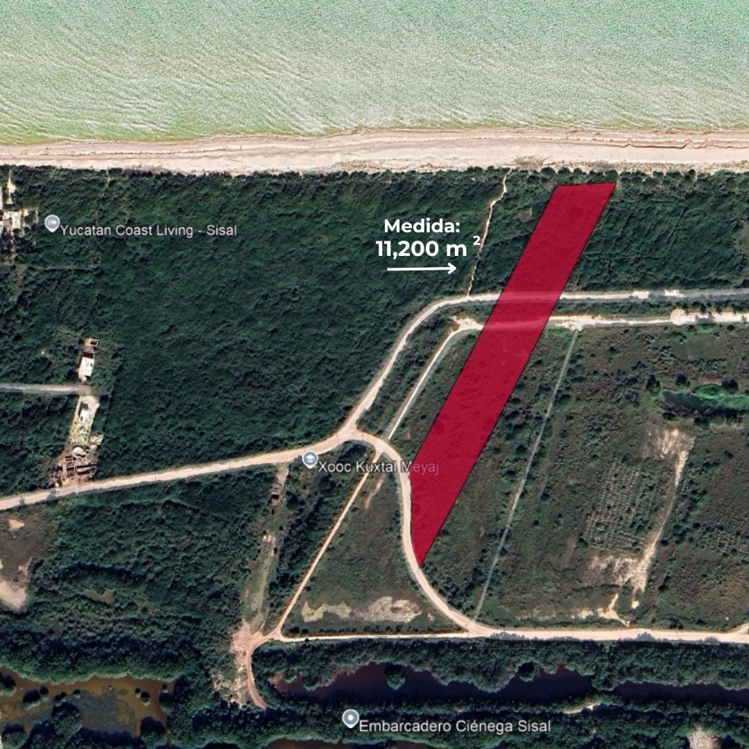 Terreno frente al mar en venta en Sisal, Yucatán